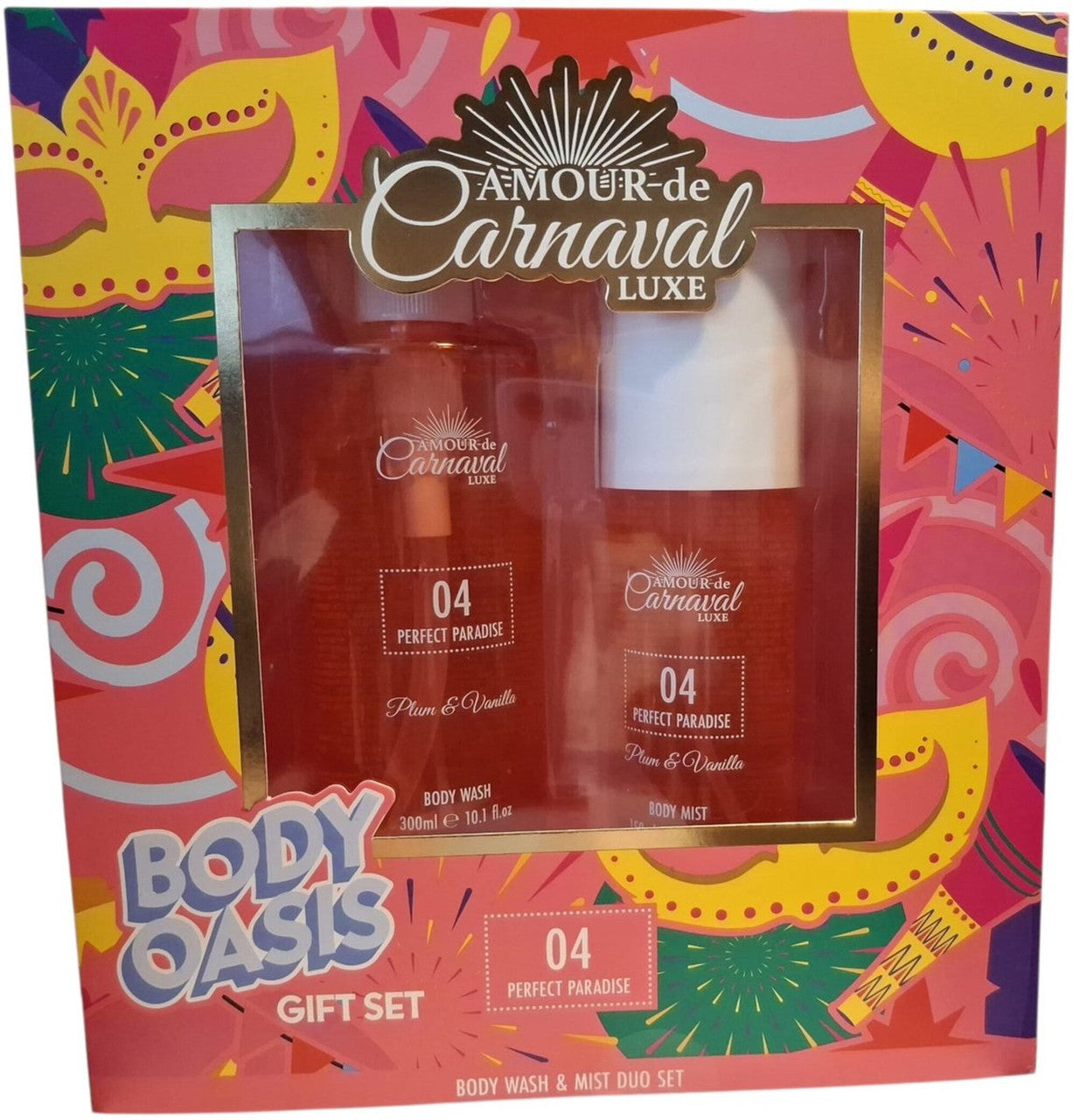 Amour De Carnaval 04 Perfect Paradise 2 PCS Set for Women: 5.07 Body Mist + 10.1 Body Wash