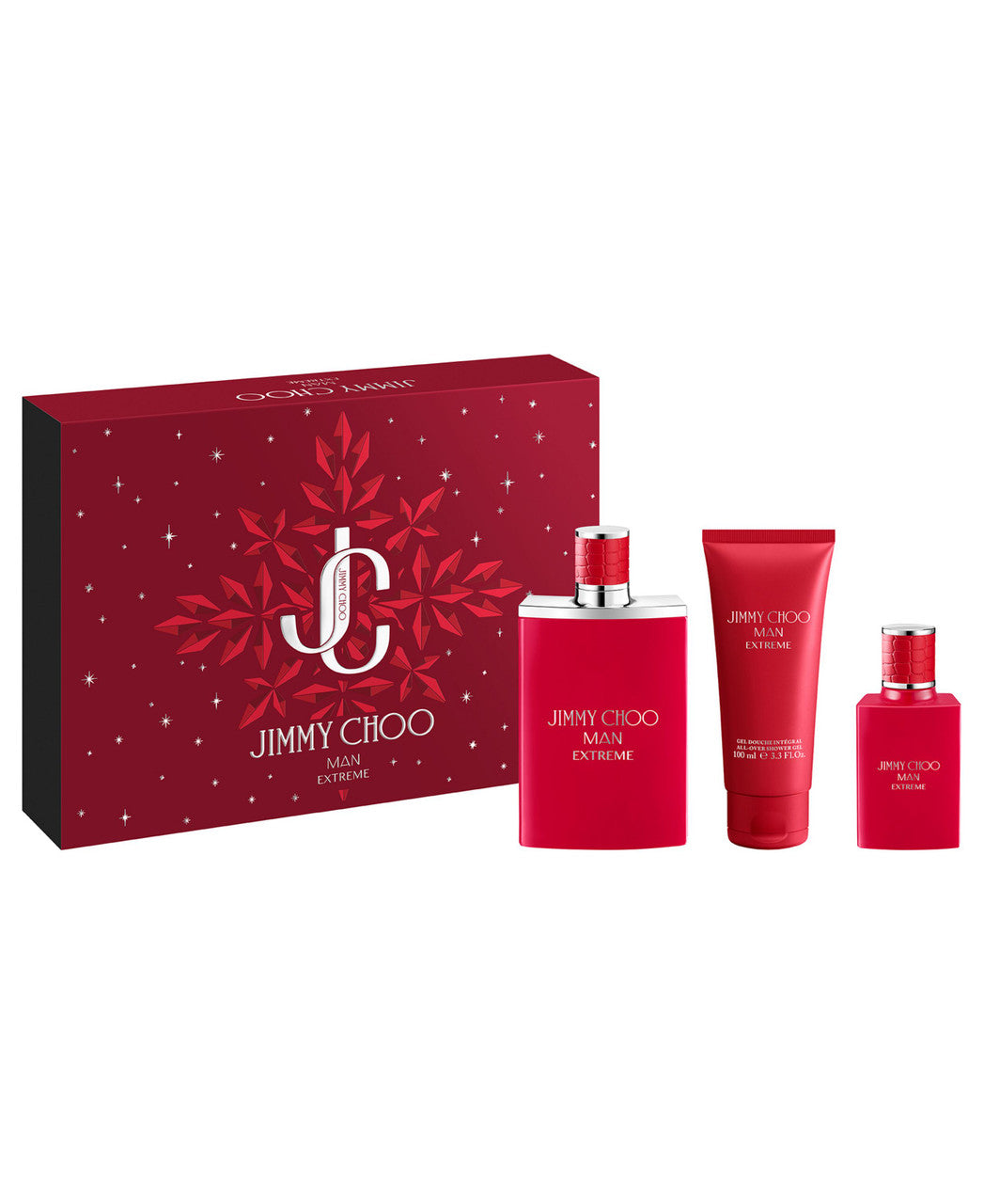 Jimmy Choo Man Extreme 3 PCS Set: 3.3 Eau de Parfum Spray + 0.25 Eau de Parfum Spray + 3.3 All Over Shower Gel