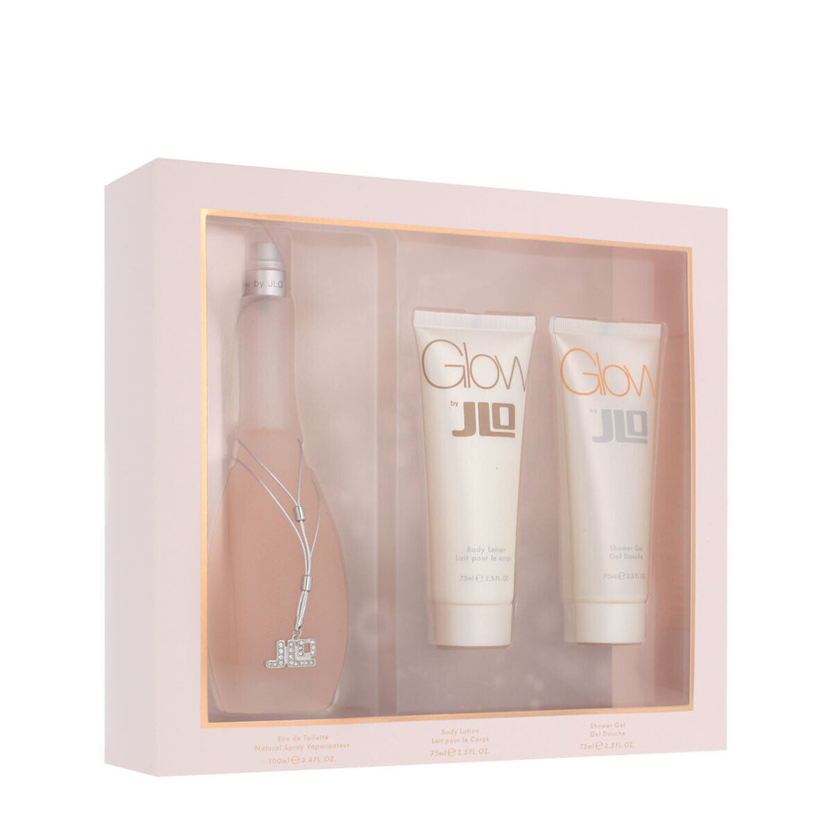 J Lo Glow 3 Pcs Set for Women: 3.4 Eau de Toilette Spray + 2.5 Body Lotion + 2.5 Shower Gel