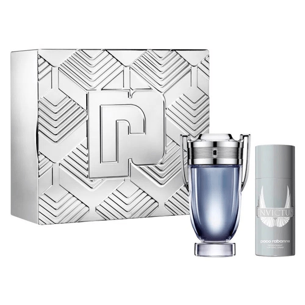Paco Rabanne Invictus 2 Pcs Set for Men: 6.8 Eau de Toilette Spray + 5.1 Deodorant Spray