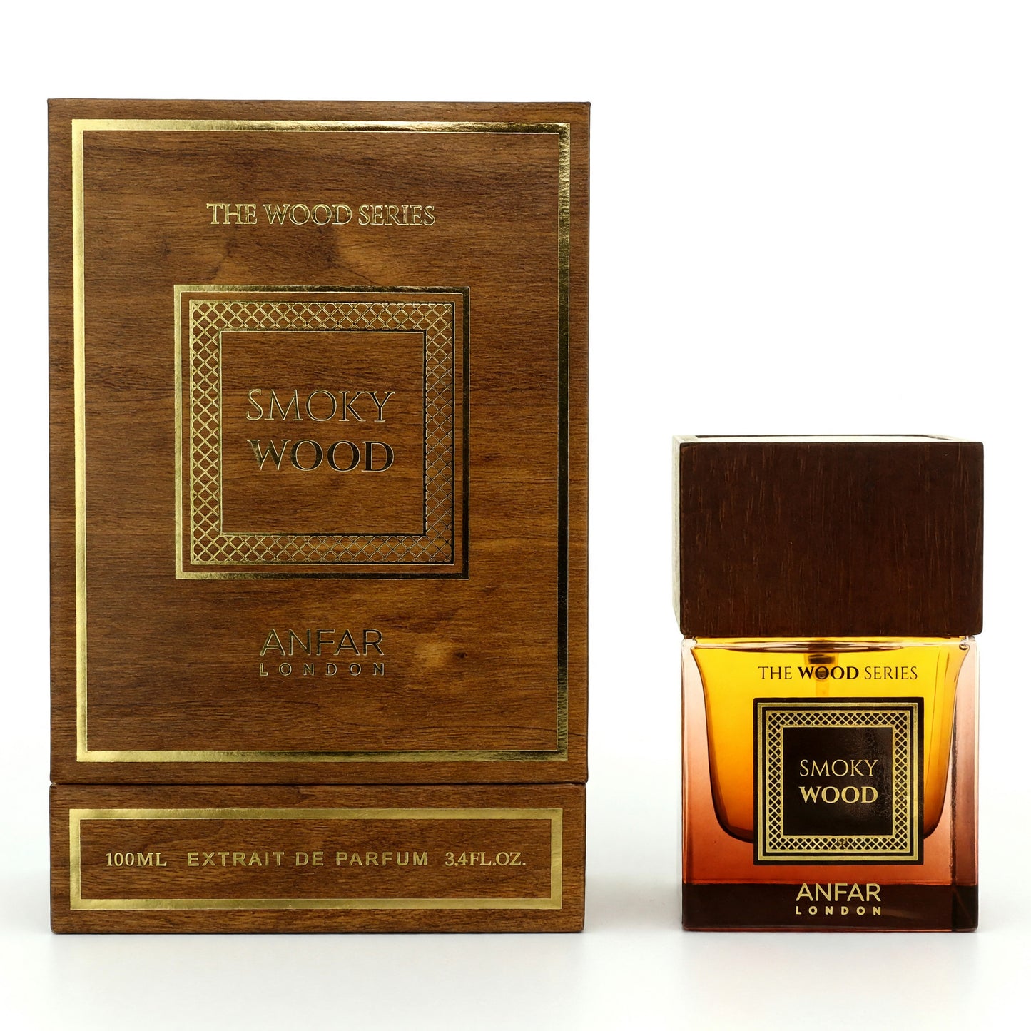 The Wood Series Smoky Wood by Anfar, 3.4oz Extrait de Parfum Spray para hombres