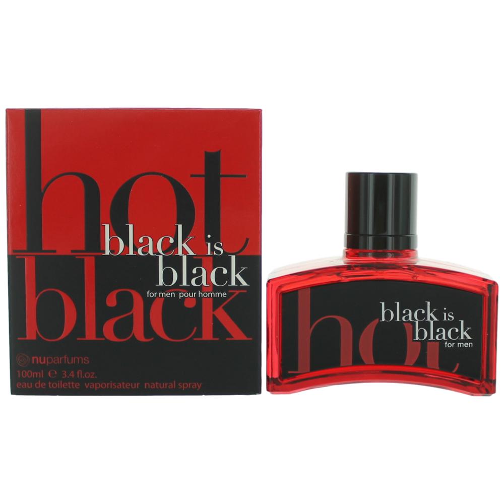 Black Is Black Hot de NuParfums, Eau de Toilette en Spray de 100 ml para Hombre