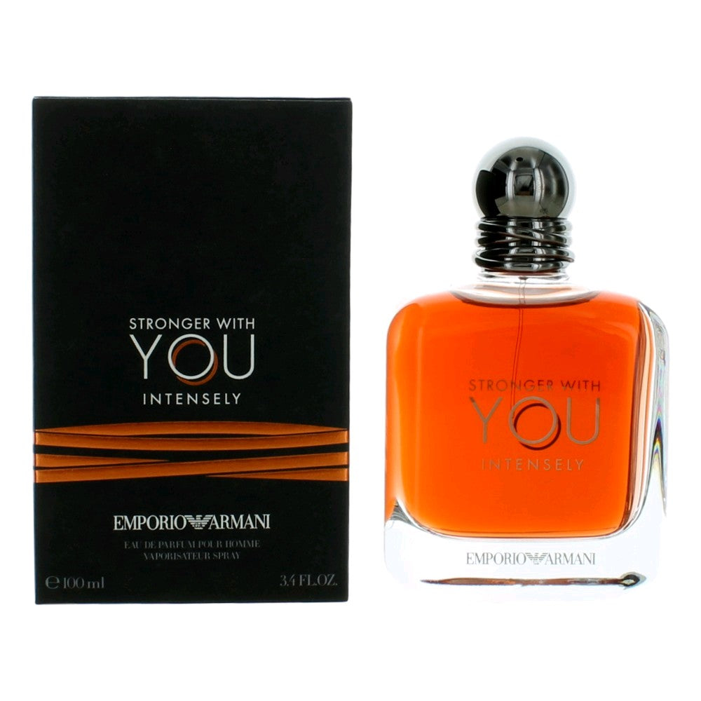 Stronger With You Intensely de Emporio Armani, espray EDP de 3.4 oz para hombres
