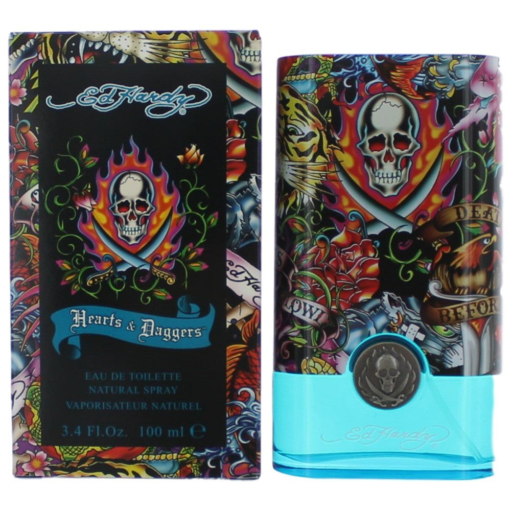 Ed Hardy Hearts & Daggers de Christian Audigier, Eau de Toilette en Spray de 100 ml para hombres