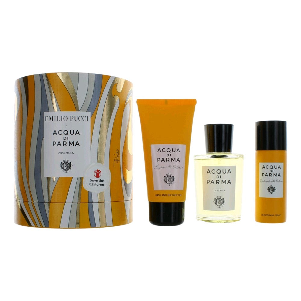 Acqua Di Parma x Emilio Pucci Colonia, Set de regalo de 3 piezas unisex