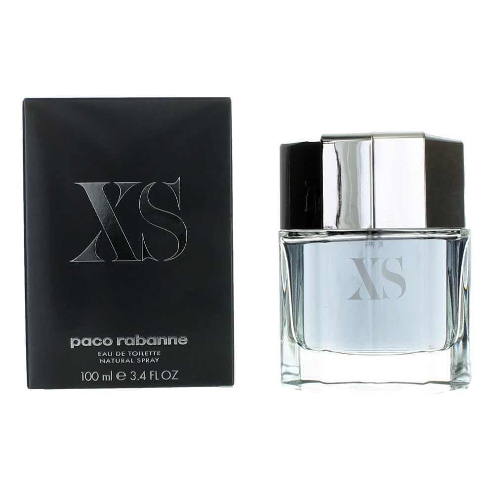XS Gris de Paco Rabanne, vaporizador EDT de 3.4 oz para hombres
