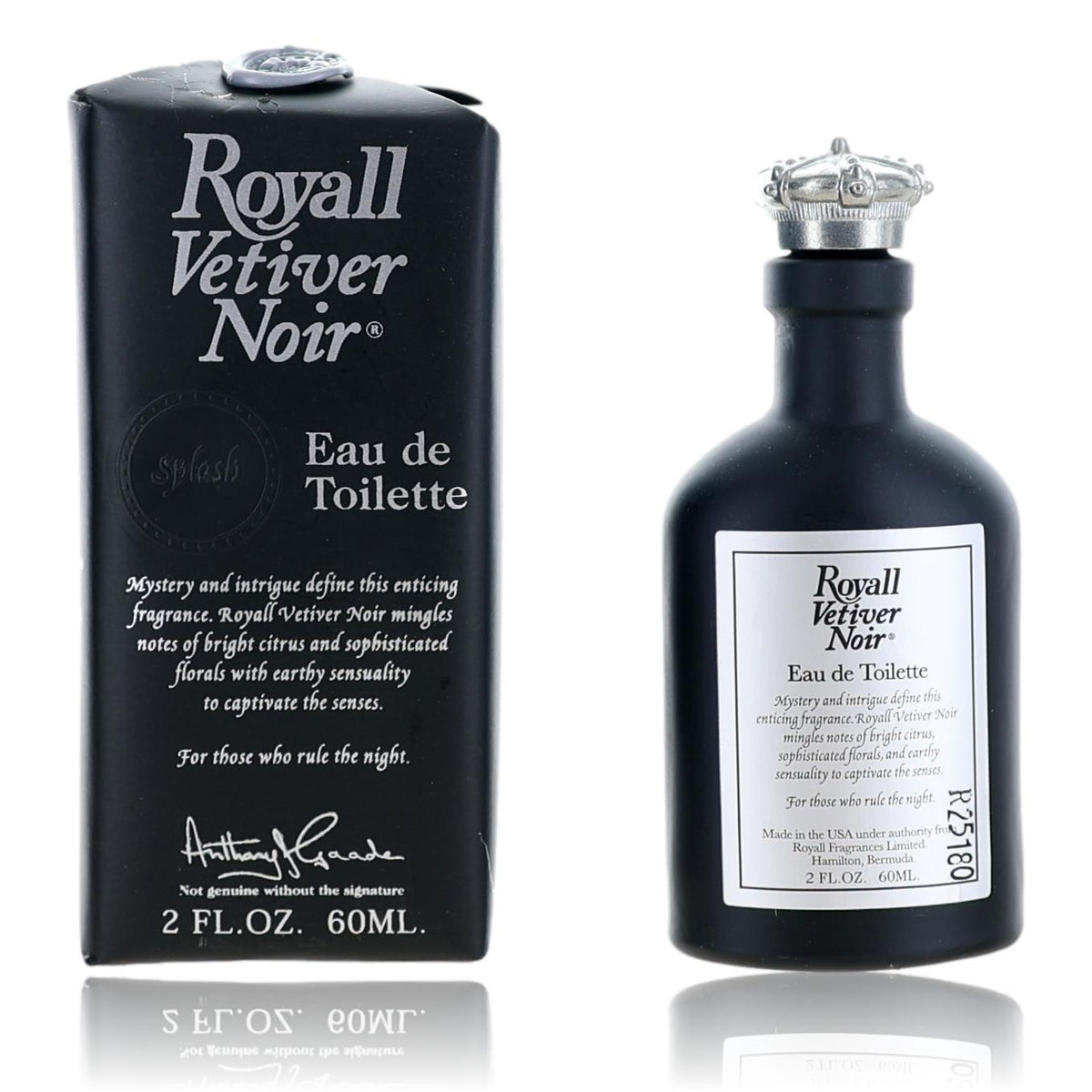 Royall Vetiver Noir by Royall Fragrance, 2 oz EDT Splash for Men