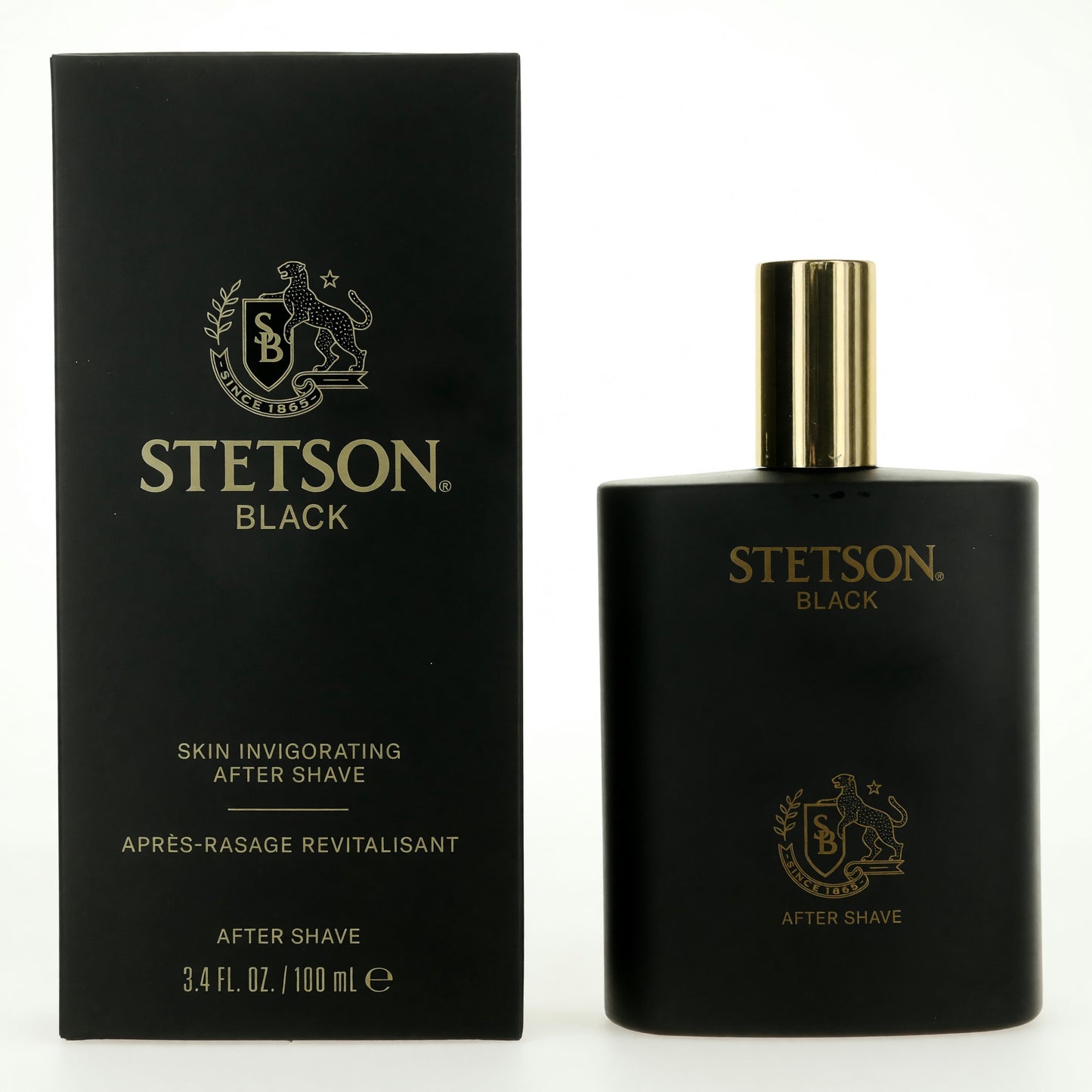 Stetson Black by Coty, loción para después del afeitado vigorizante para hombre, 100ml