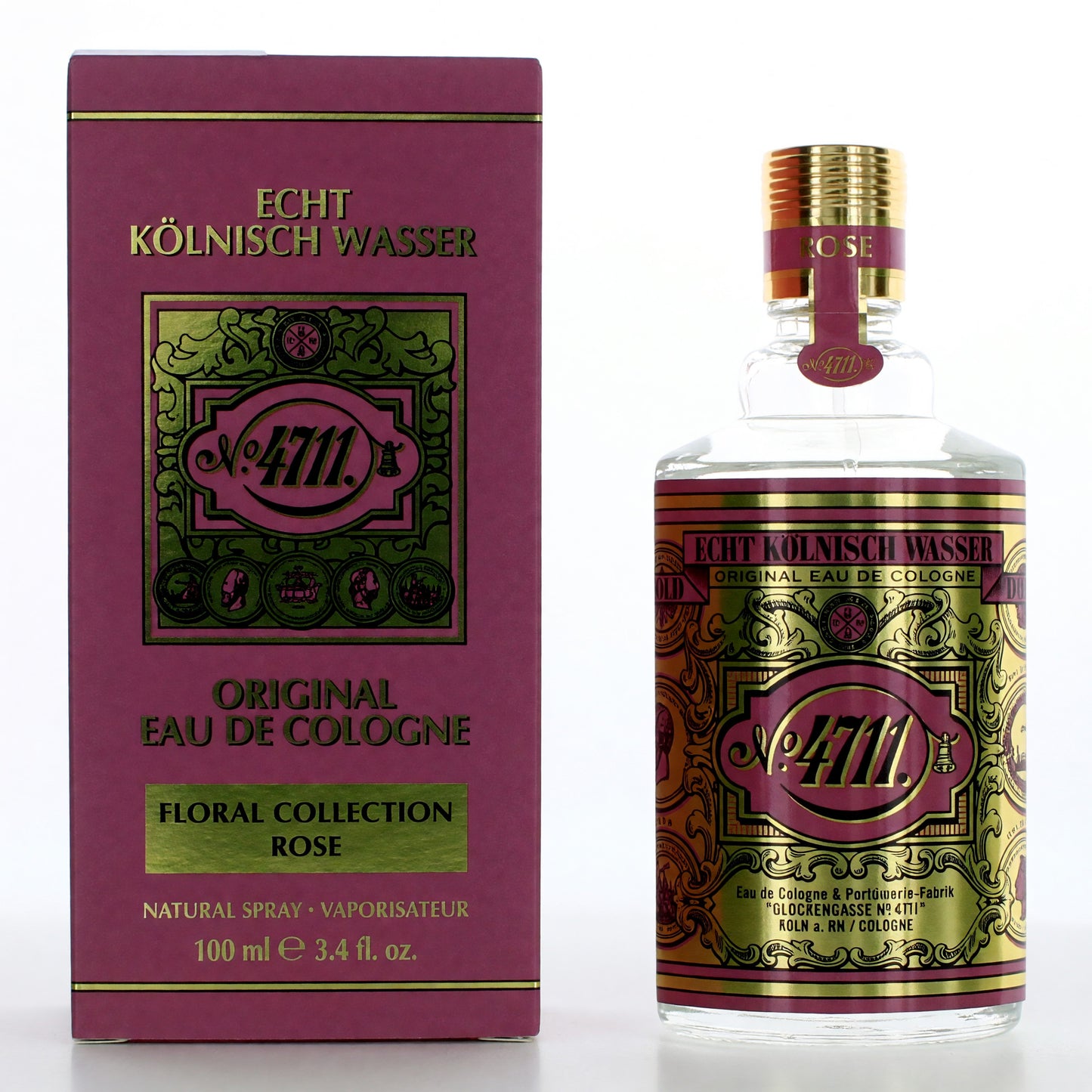 4711 Floral Collection Rose de 4711, Eau de Colonia en Spray de 100ml Unisex