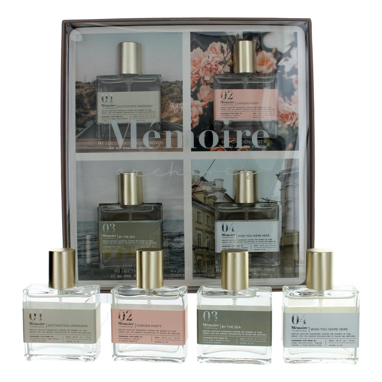 Memoire by Memoire Archives, set de regalo variado de 4 piezas para unisex