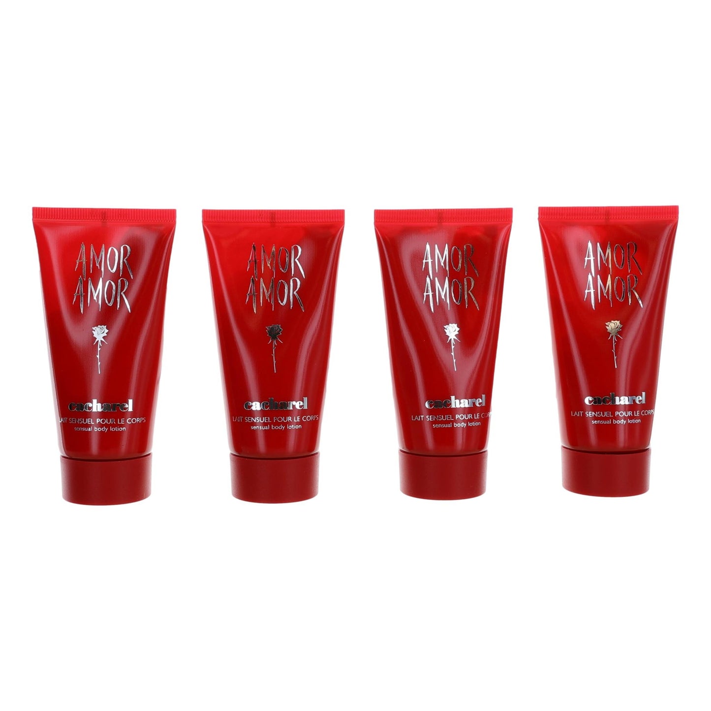 Amor Amor de Cacharel, 4 unidades de loción corporal de 50ml (200ml en total) para mujer
