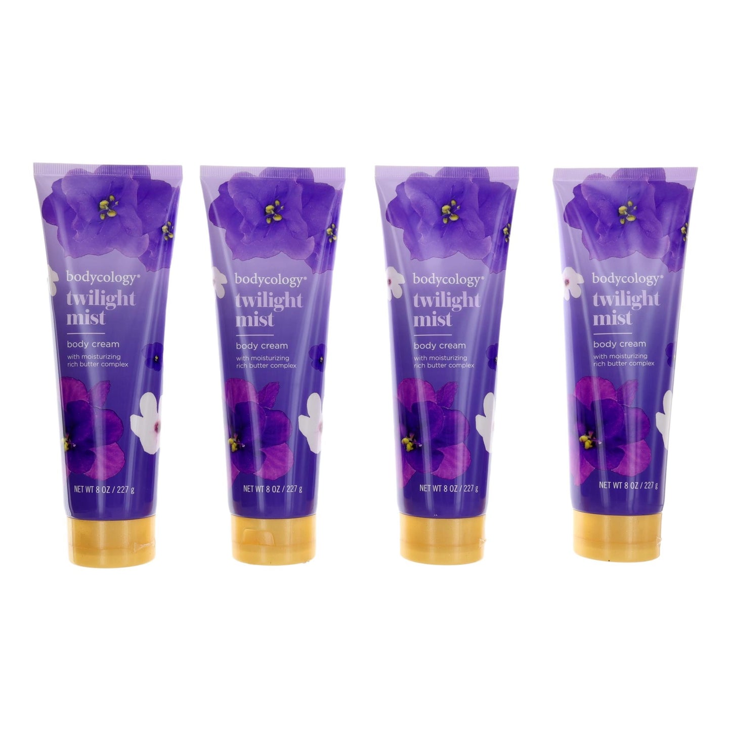 Crema Hidratante Corporal Twilight Mist de Bodycology, Paquete de 4, 8 oz, para mujer
