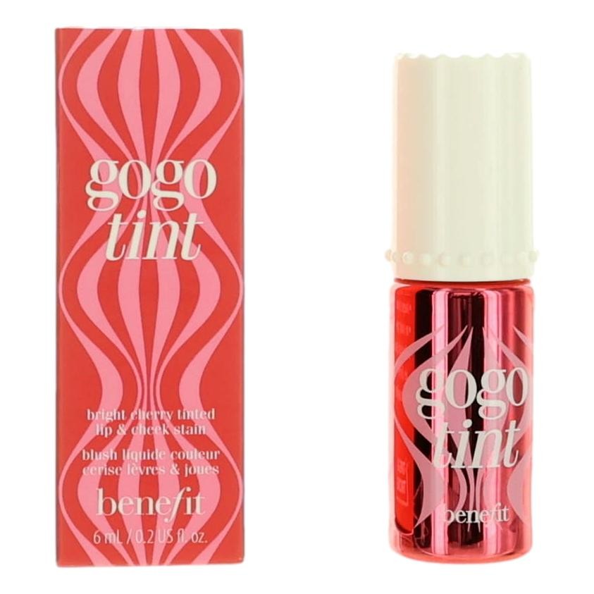 Gogo Tint de Benefit, 0.2 oz Tinte para Labios y Mejillas Cereza Brillante