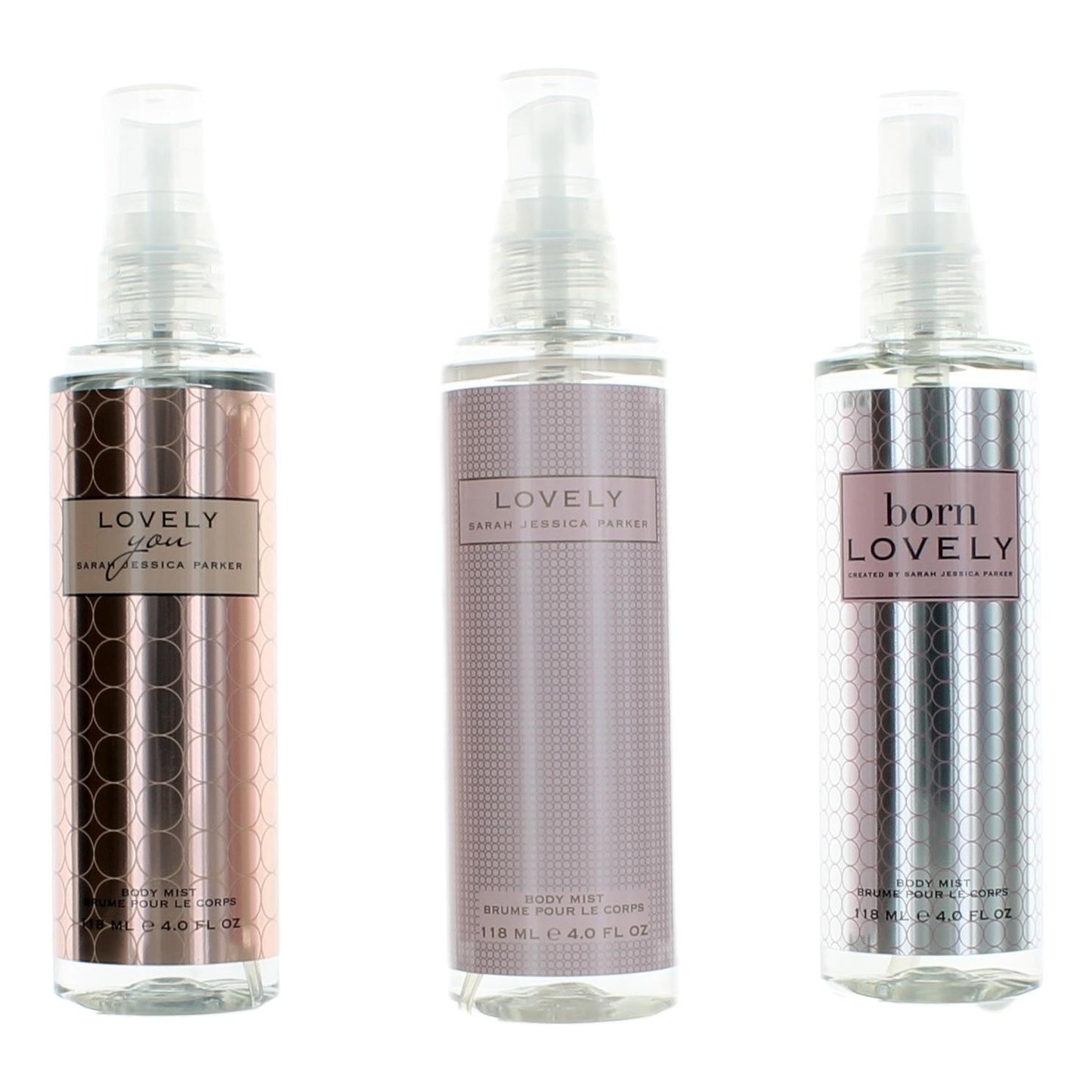 Lovely Collection de Sarah Jessica Parker, Set de 3 Atomizadores Corporales para mujer