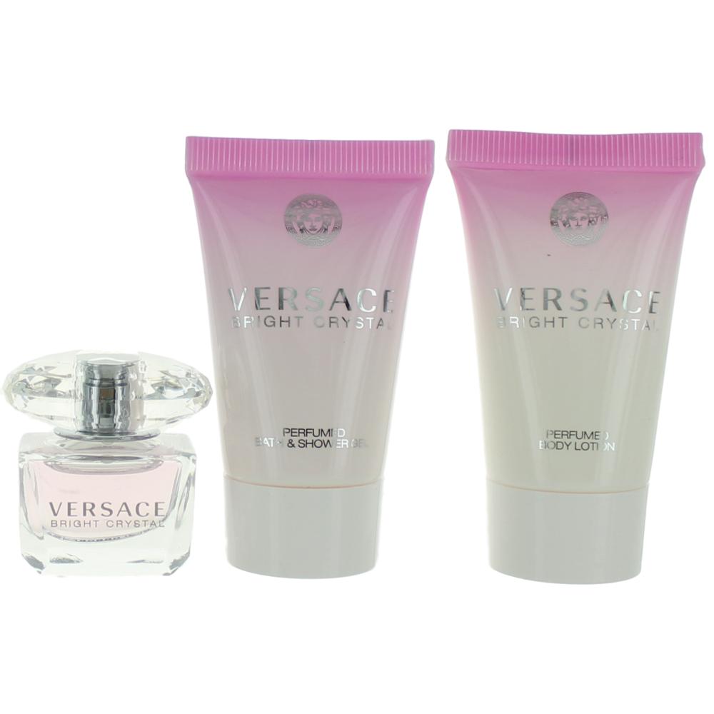 Versace Bright Crystal de Versace, set de regalo mini de 3 piezas para mujer