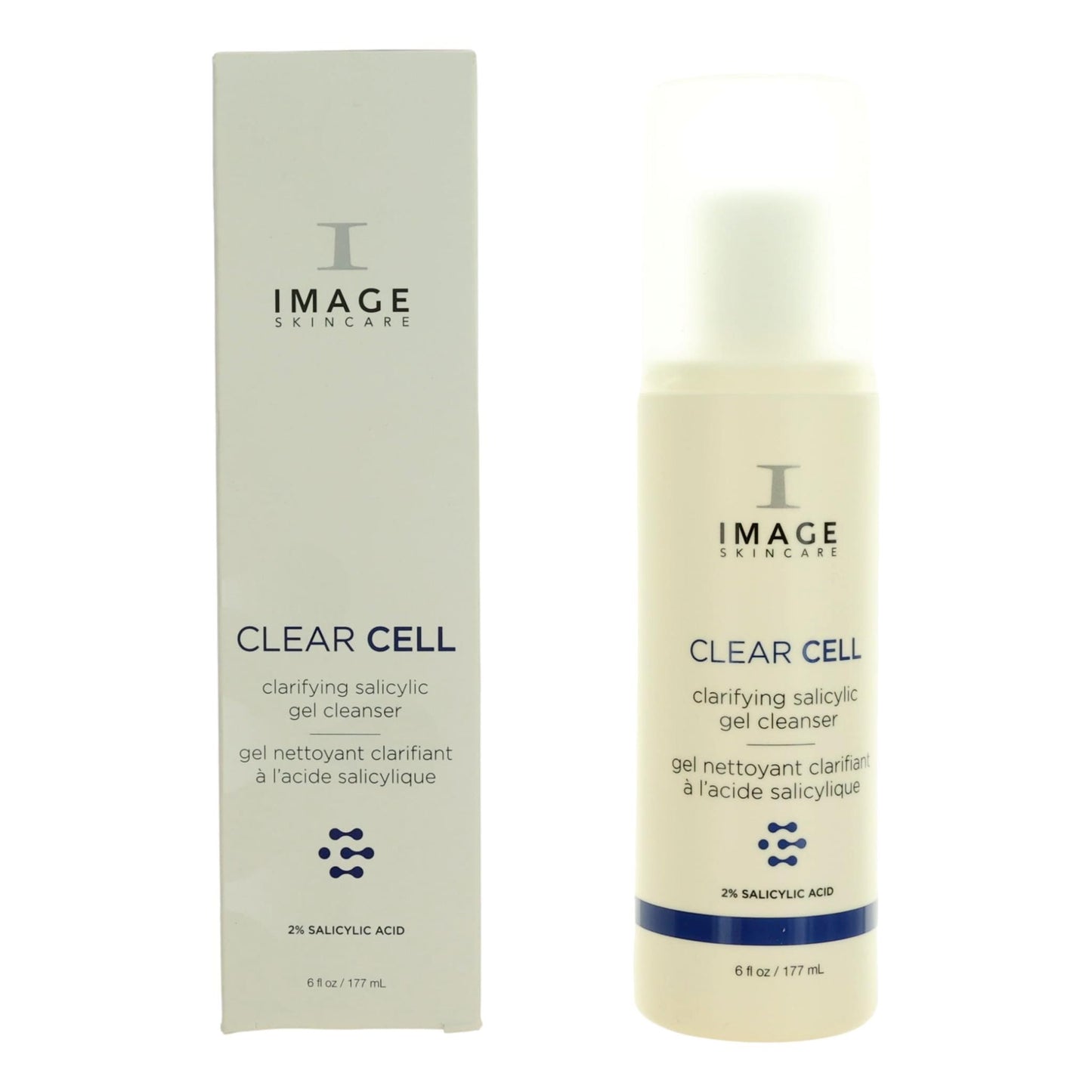Limpiador en gel clarificante de ácido salicílico Image Skincare Clear Cell, limpiador en gel de 6 oz