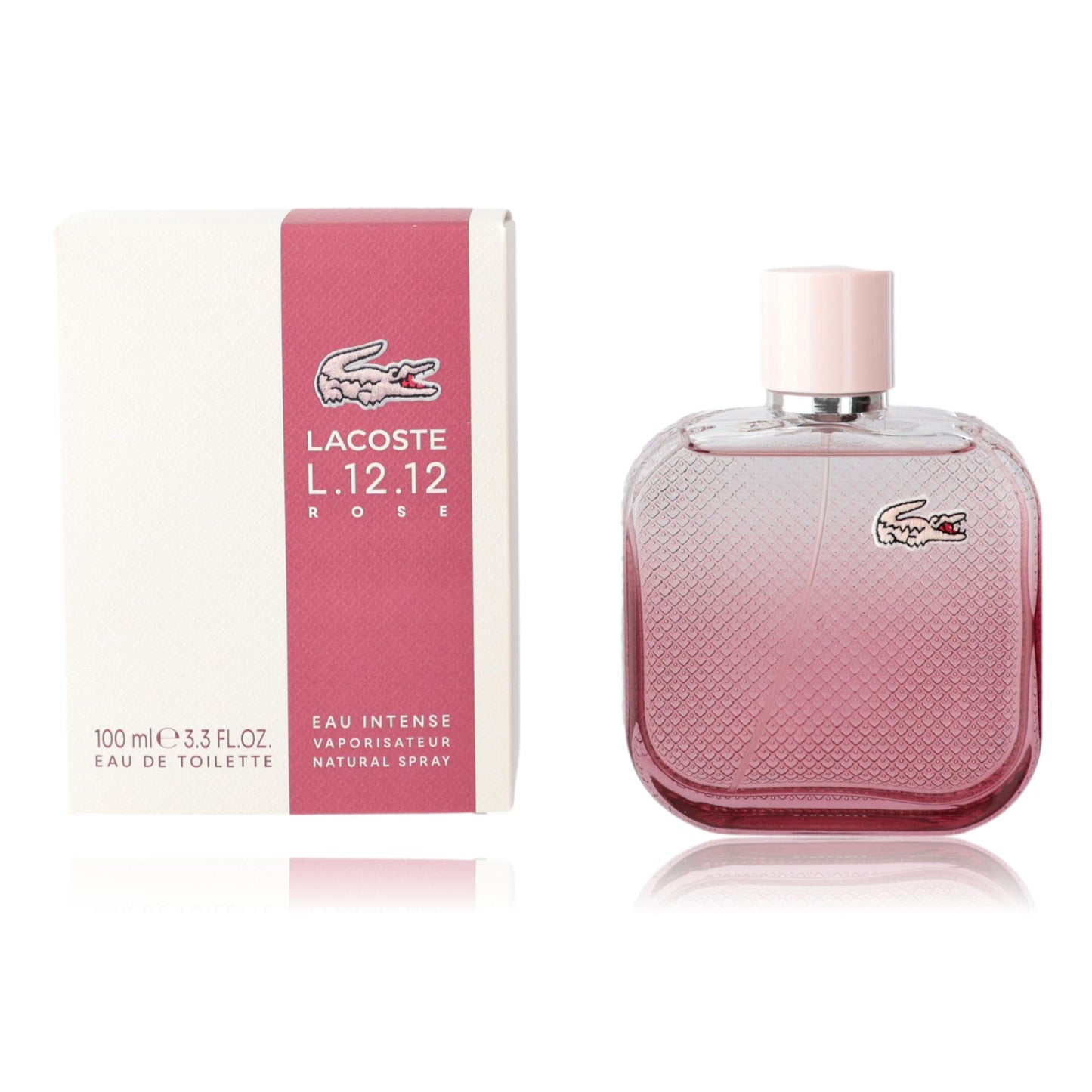 Lacoste L. 12.12 Rose de Lacoste, Eau de Toilette en vaporizador de 3.3 oz para mujer