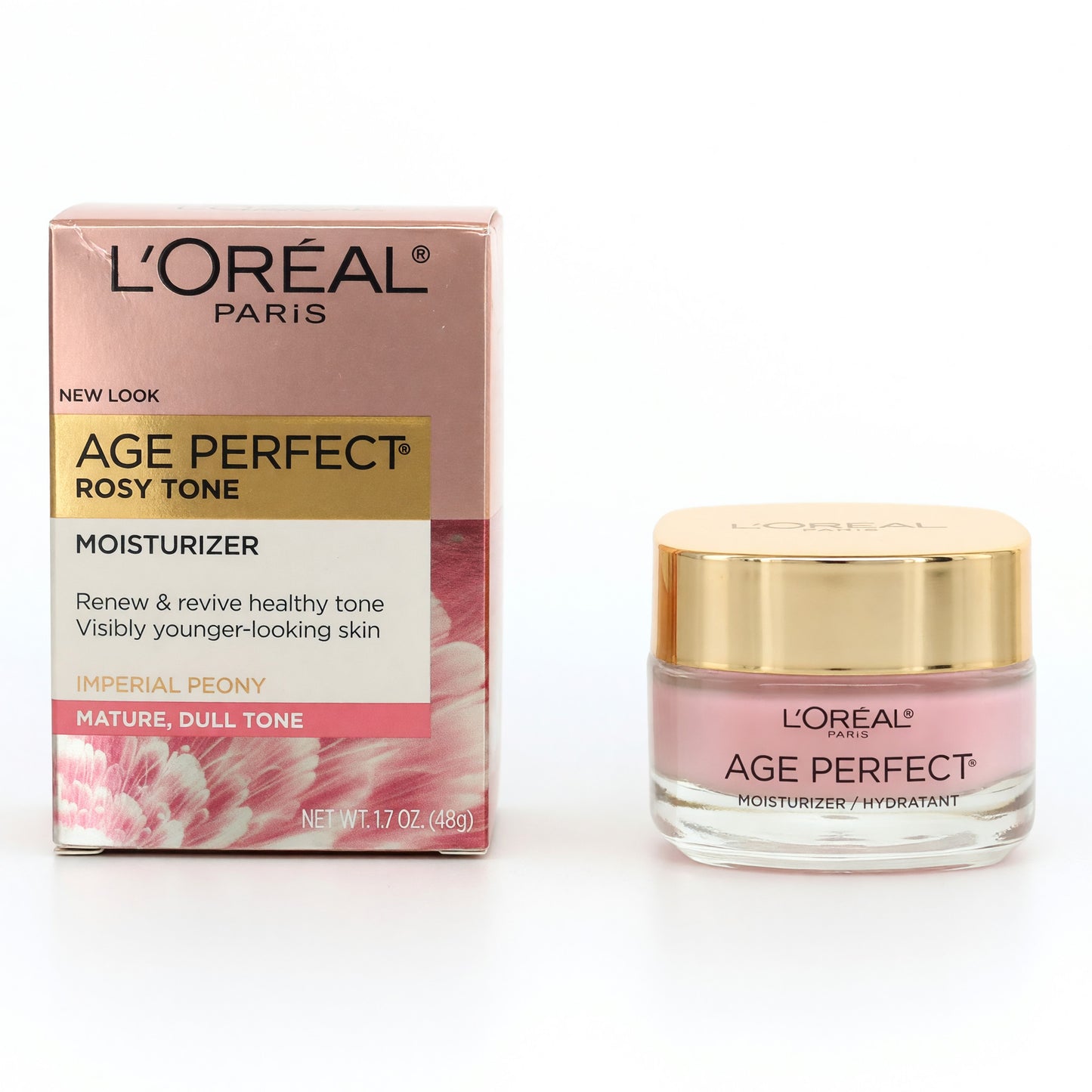 L'Oreal Age Perfect Rosy Tone de L'Oreal, Crema Hidratante de 1.7 oz