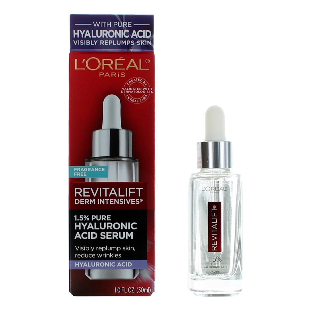 L'Oréal Paris Revitalift Derm Intensives, 1oz suero de ácido hialurónico puro al 1.5%