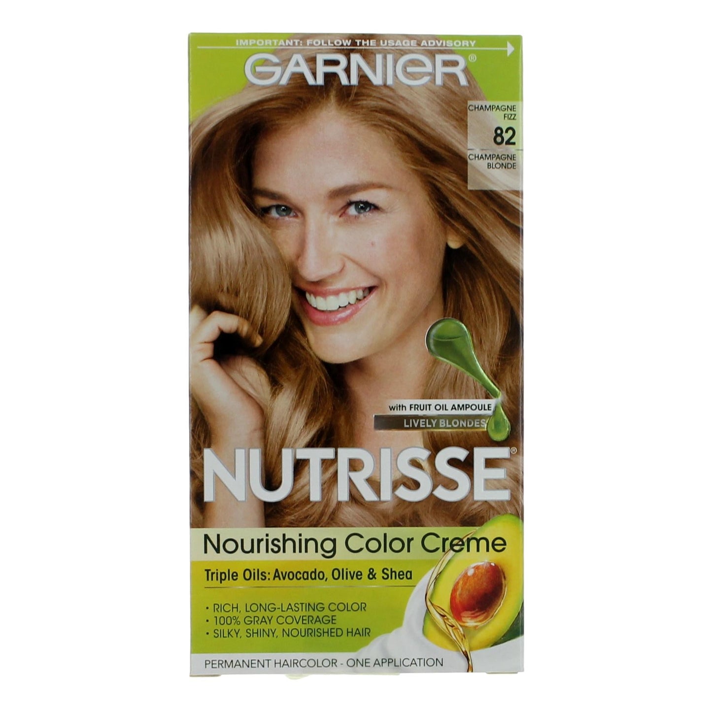 Garnier Hair Color Nutrisse Coloring Creme de Garnier, Tinte para el Cabello - Champagne Fizz 82