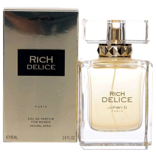 Rich Delice de Johan.b, Eau de Parfum en spray de 2.8 oz para mujer