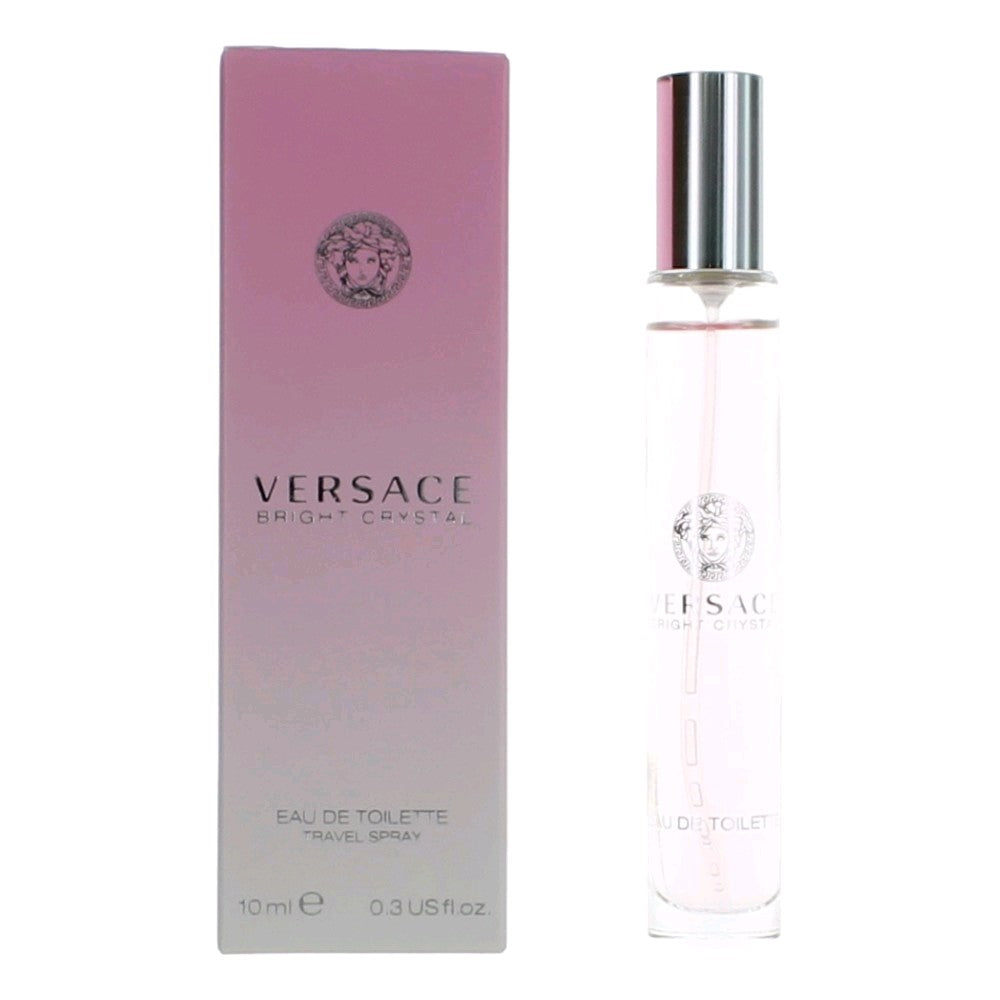 Versace Bright Crystal de Versace, atomizador de viaje EDT de 0.3 oz para mujer
