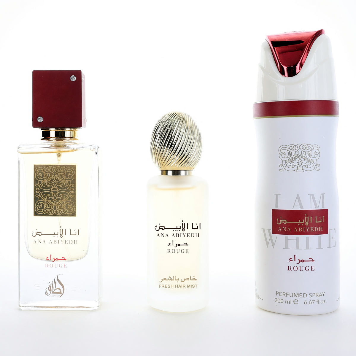 Ana Abiyedh Rouge by Lattafa, 3 Piece Gift Set for Unisex