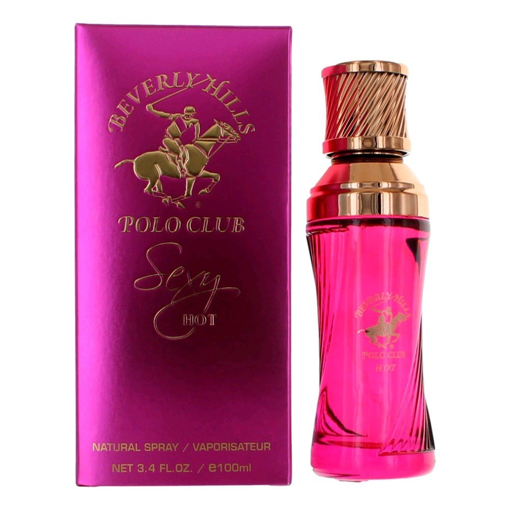 BHPC Hot by Beverly Hills Polo Club, 3.4 oz Eau De Toilette Spray for Women - 101 Perfume Plus