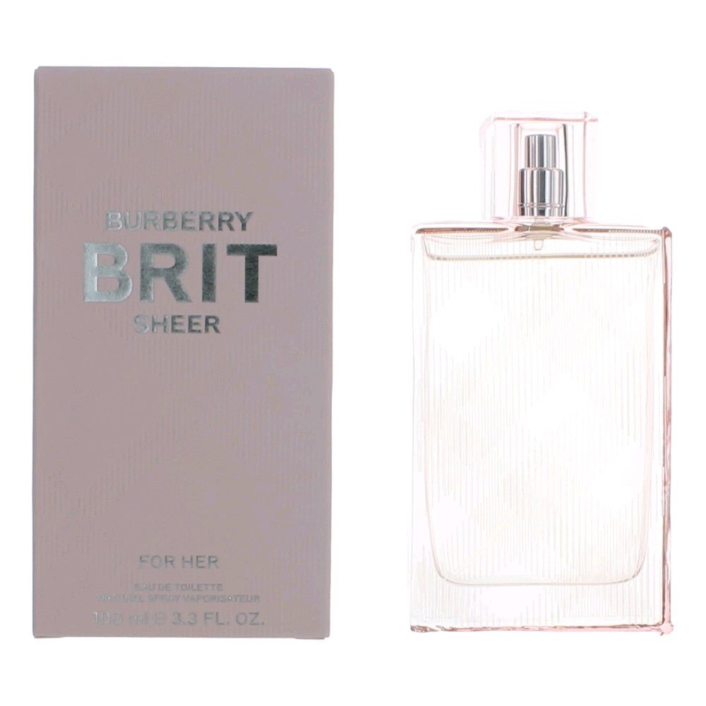 Brit Sheer by Burberry, 3.3 oz Eau De Toilette Spray for Women - 101 Perfume Plus