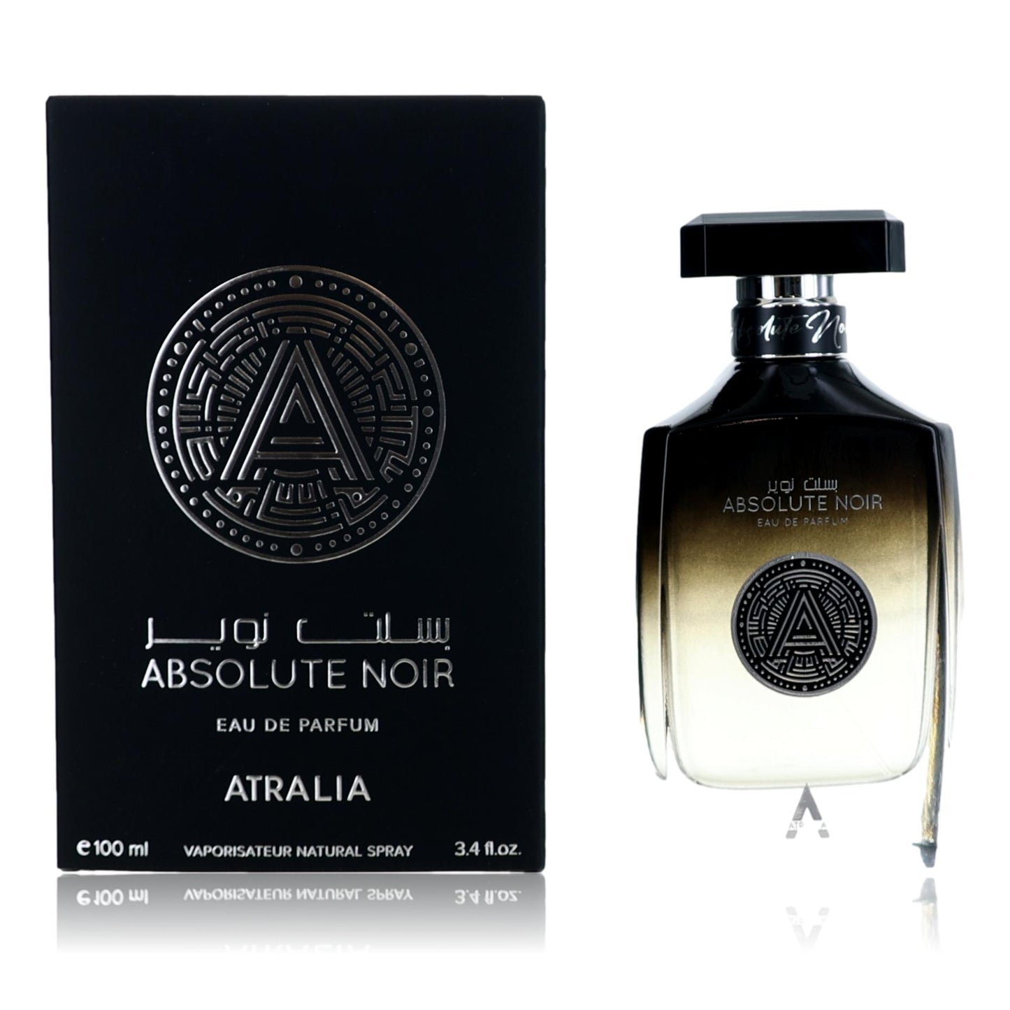 Absolute Noir de Atralia, espray EDP de 3.4 oz para unisex