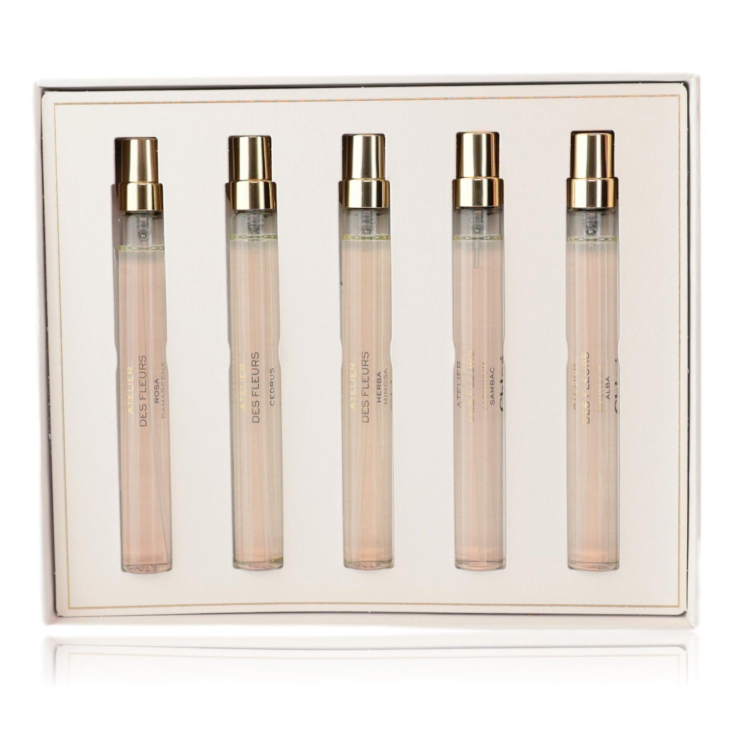 Chloe Atelier Des Fleurs de Chloe, Set de viaje de 5 piezas para mujer