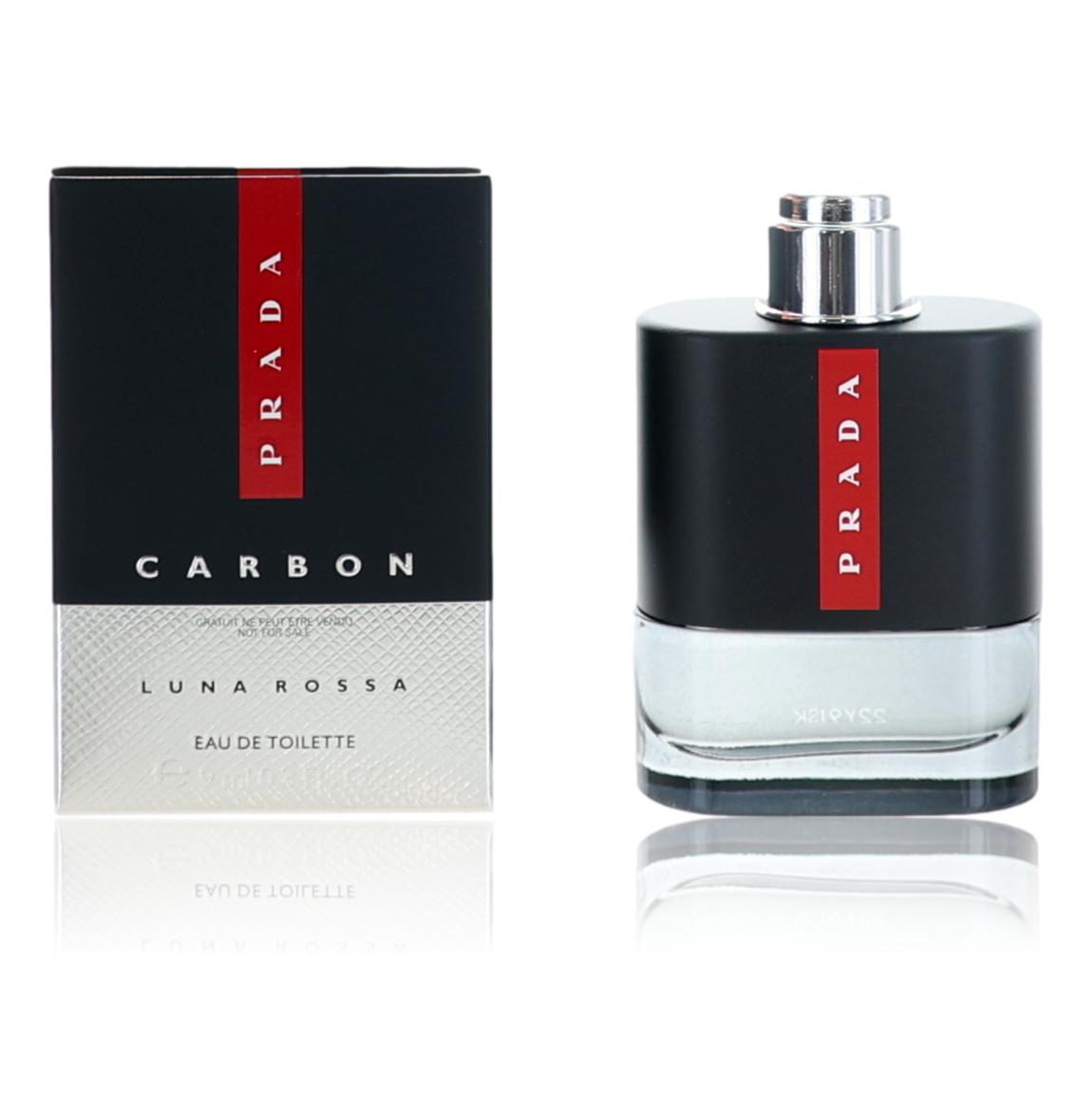Prada Luna Rossa Carbon de Prada, EDT Splash de 0.3 oz para Hombres