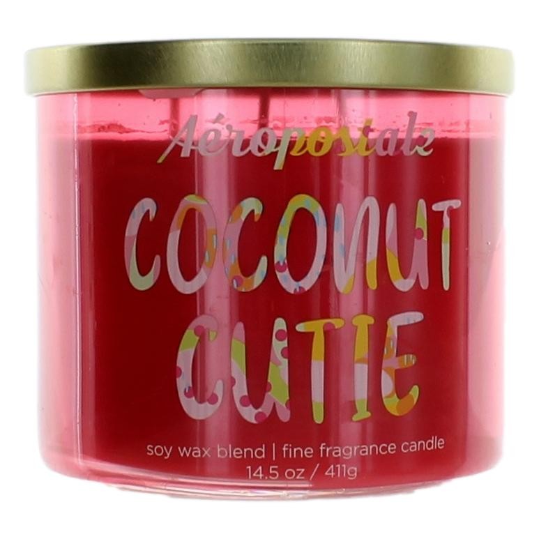 Aeropostale Vela de 3 mechas con mezcla de cera de soja de 14,5 oz - Coconut Cutie