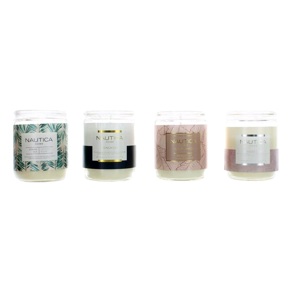 Colección Nautica Warm Seas de Nautica, juego de velas de 4 piezas, multicolor
