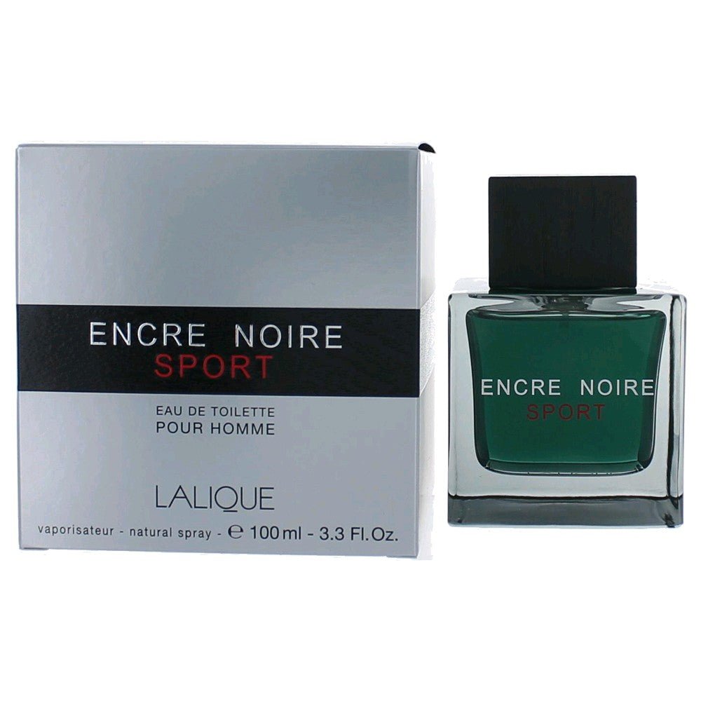 Encre Noire Sport by Lalique, 3 oz Eau De Toilette Spray for Men - 101 Perfume Plus