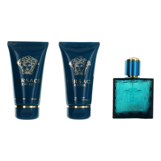 Eros by Versace, 3 Piece Gift Set for Men with 1.7 - 101 Perfume Plus