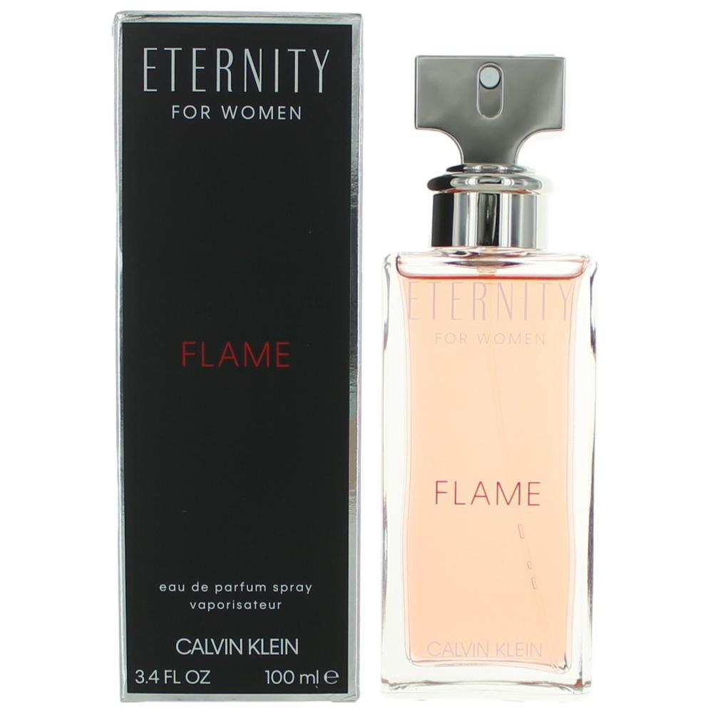 Eternity Flame by Calvin Klein, 3.4 oz Eau De Parfum Spray for Women - 101 Perfume Plus