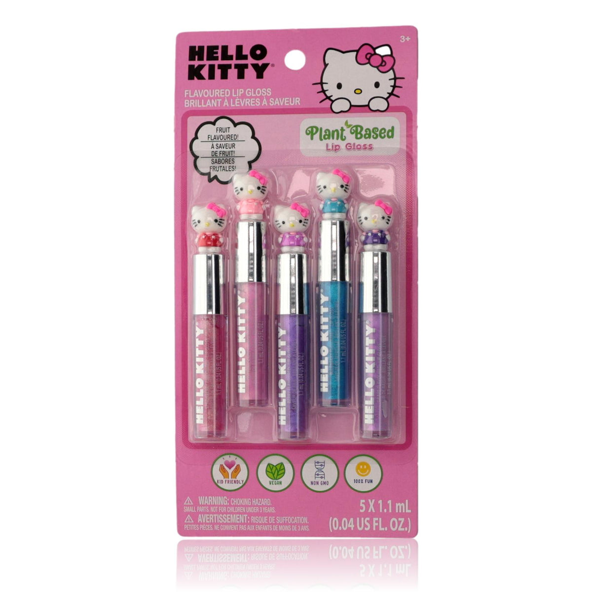 Hello Kitty Lip Gloss by Sanrio, 5 Piece Set for Kids