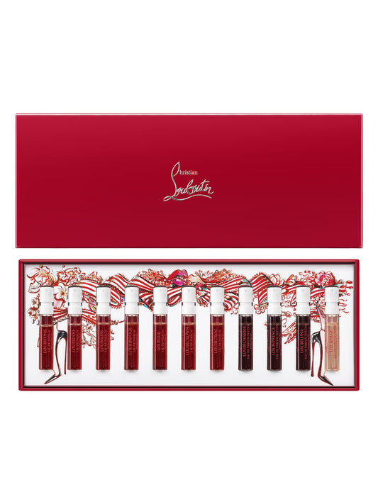 Christian Louboutin 11 * 2 ml Eau de Parfum Collection Set: Loubifunk + Loubidoo + Loubikiss + Loubirouge + Loubiraj + Loubicrown + Loubicroc + Loubicharme Intense + Loubiprince Intense + Loubiluna Intense + Loubimar Legere