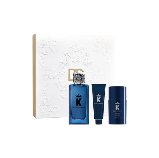 Dolce & Gabbana "K" 3 Pcs Set For Men: 3.3 Eau De Parfum Spray + 1.69 Shower Gel + 2.6 Deodorant Stick