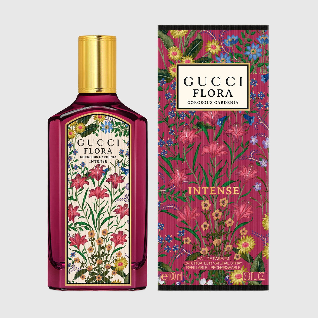 Gucci Flora Gorgeous Gardenia Intense 3.3 Eau de Parfum Intense Spray for Women Refillable