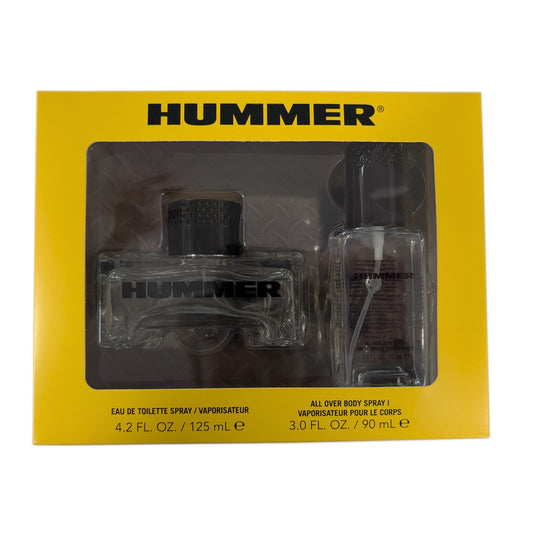 Hummer 2 Pcs Set For Men: 4.2 Eau De Toilette Spray + 3 oz Body Spray