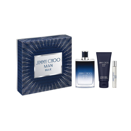 JIMMY CHOO MAN BLUE 3 PCS SET: 3.3 EAU DE TOILETTE + 0.25 EAU DE TOILETTE + 3.3 SHOWER GEL