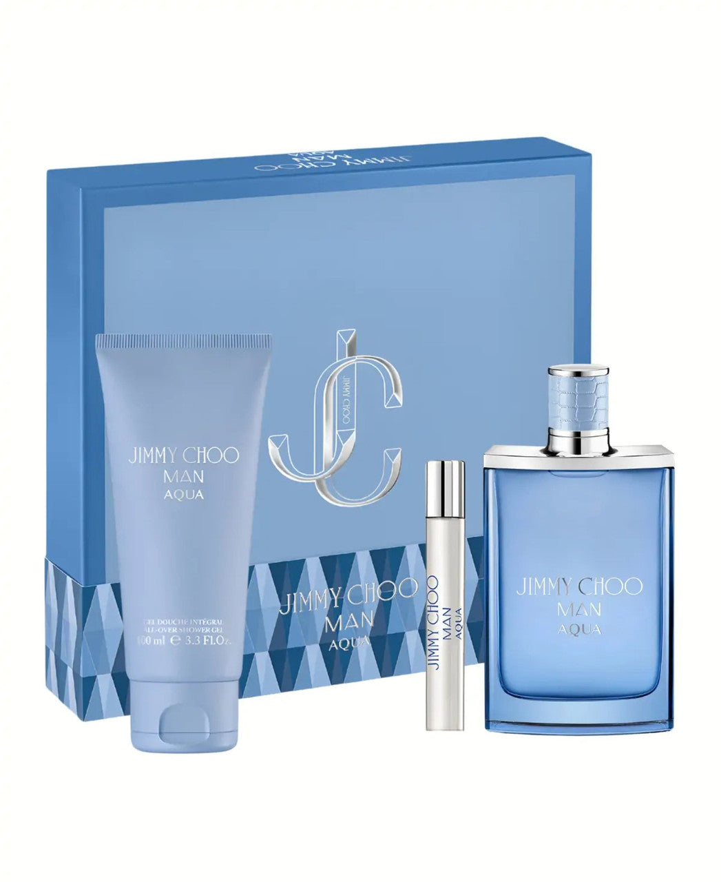 Jimmy Choo Man Aqua 3 Pcs Set: 3.3 Eau de Toilette Spray + 0.25 Eau de Toilette Spray + 3.3 Shower Gel
