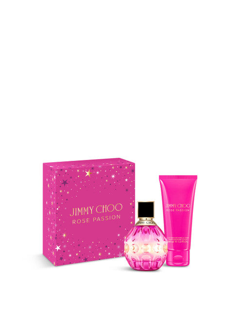 JIMMY CHOO ROSE PASSION 2 PCS SET FOR WOMEN: 2 OZ EAU DE PARFUM SPRAY + 3.3 BODY LOTION