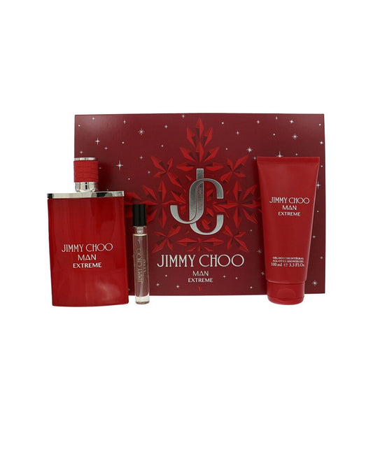 Jimmy Choo Man Extreme 3 Pcs Set: 3.3 Eau De Parfum Spray + 0.25 Eau De Parfum Spray + 3.3 Shower Gel.