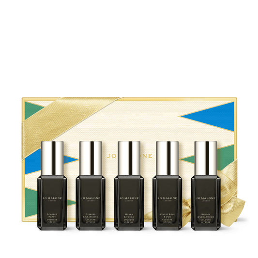 Jo Malone 5 PCS* 0.3 Cologne Intense Spray Set: Scarlet Poppy + Cypress & Grapevine + Myrrh & Tonka + Velvet Rose & Oud + Hinoki & Cedarwood