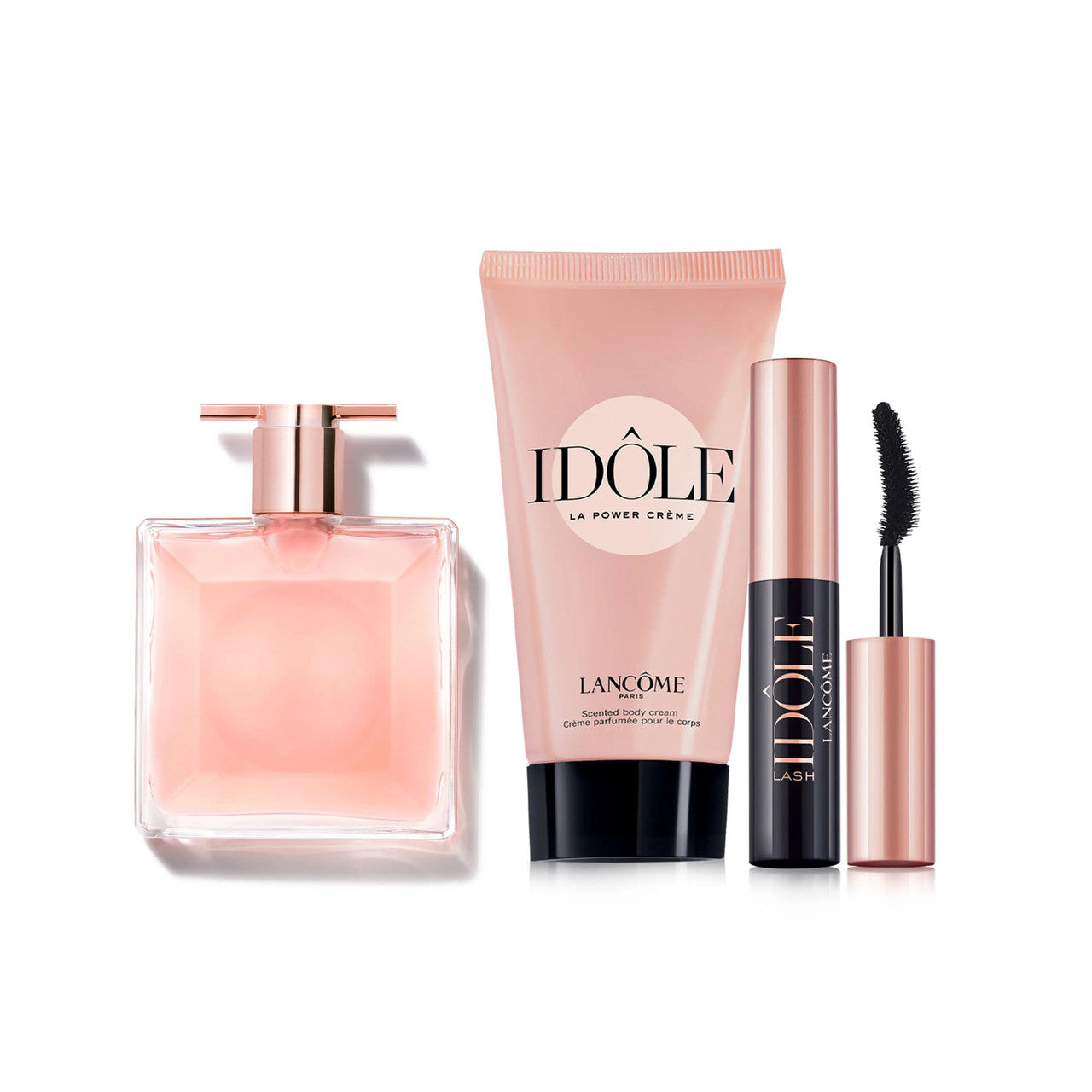 Lancome Idole 3 Pcs Set for Women: 0.8 Eau de Parfum Spray + 1.6 Body Cream + 0.08 Mascara