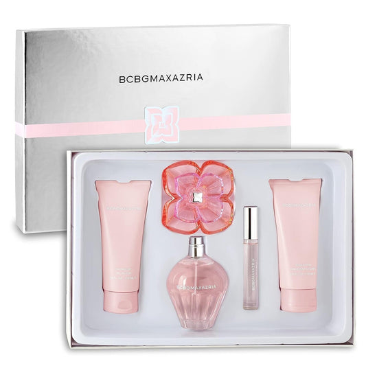 Bcbg Max Azria 4 Pcs Set for Women: 3.4 Eau de Parfum Spray + 3.4 Body Lotion + 0.34 Eau de Parfum Rollerball + 3.4 Shower Gel