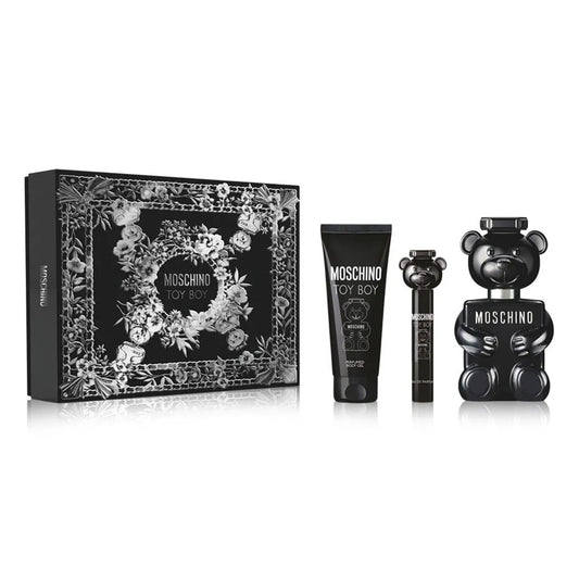 Moschino Toy Boy 3 Pcs Set: 3.4 Eau de Parfum Spray + 0.34 Eau de Parfum Spray + 3.4 Perfumed Body Gel